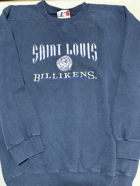Logo Athletic Navy Saint Louis Billikens Crewneck Sweatshirt